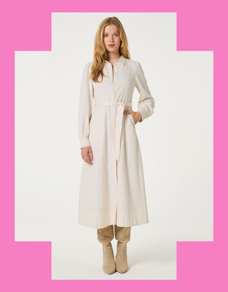 Fabienne Chapot Fabi Denim Midi Dress, White (WHITE), large