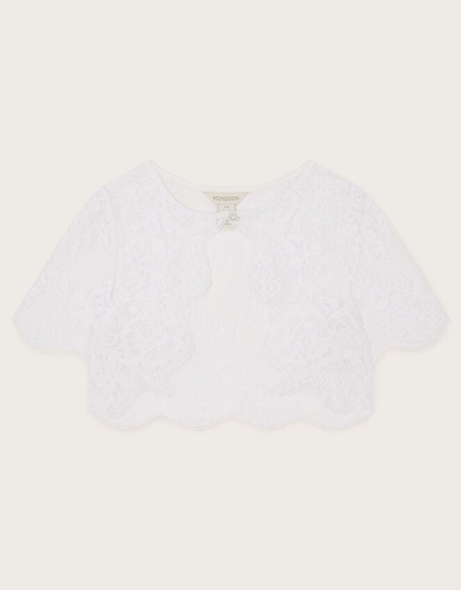 Lola Lace Shrug, White (WHITE), large