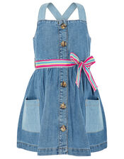 Daisy Denim Dress, Blue (BLUE), large