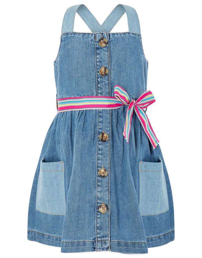 Daisy Denim Dress, Blue (BLUE), large