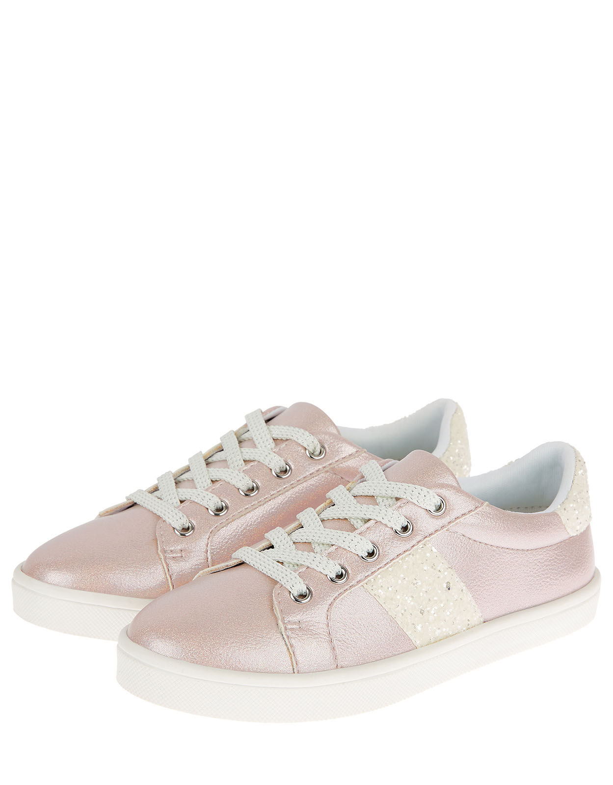 Ladies pink cheap glitter trainers