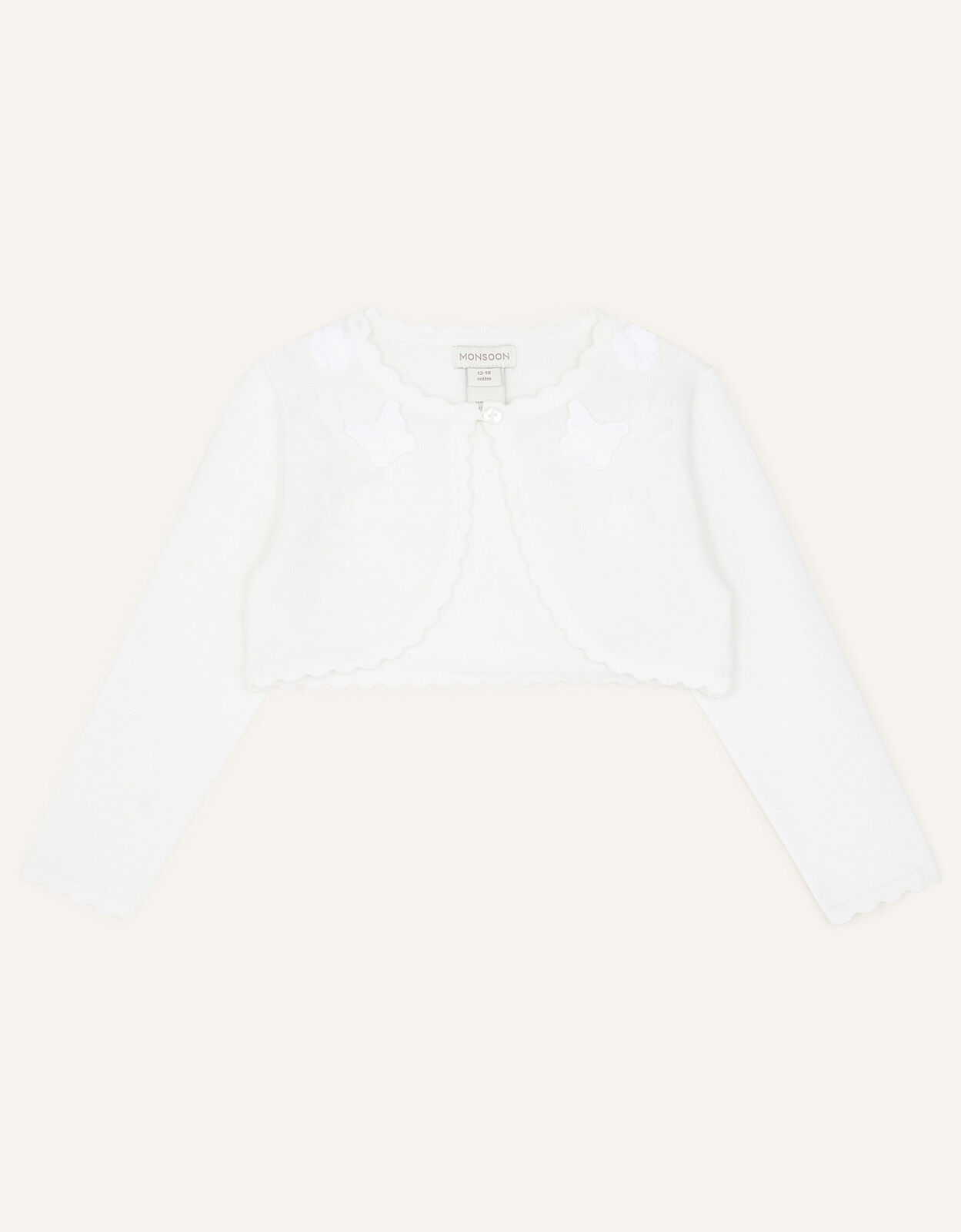 ivory flower girl cardigan