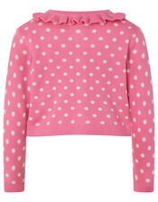 Baby Cherry Knitted Cardigan, Pink (PINK), large