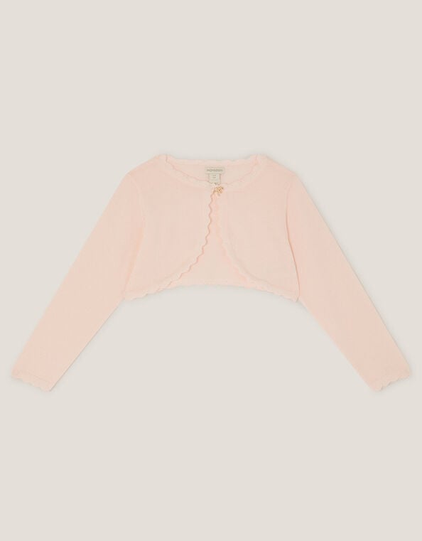 Maeve Bow Button Cardigan, Pink (PALE PINK), large
