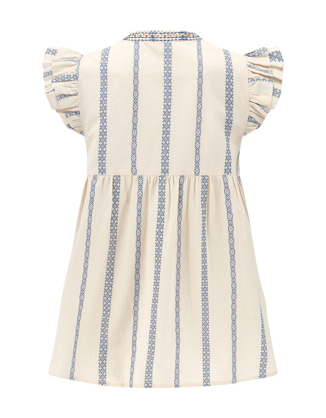 East Corrine Frill Stripe Top, White (WHITE), large