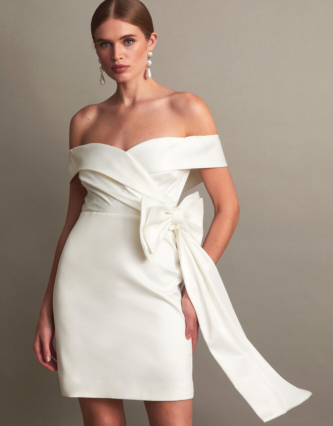 Enrique Off-Shoulder Bridal Dress, Ivory (IVORY), large