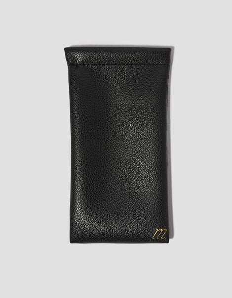 Faux Leather Sunglasses Pouch, , large