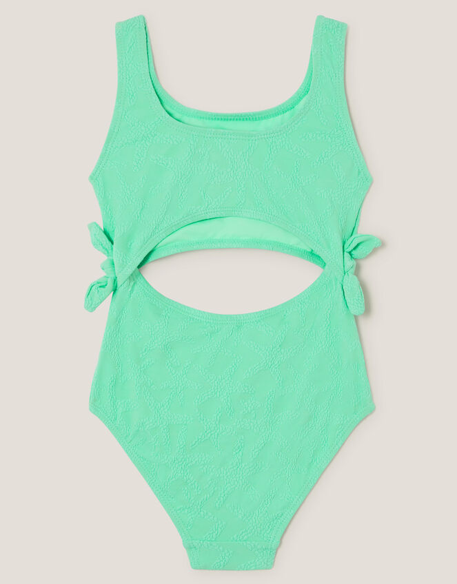 Starfish Imprint Cut Out Swimsuit, Green (GREEN), large