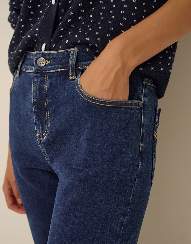 Safaia Straight Cropped Jeans, Blue (INDIGO), large