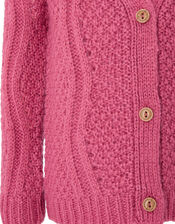 Chunky Knit Cardigan, Pink (PINK), large