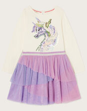 Disco Unicorn Dress , Purple (LILAC), large
