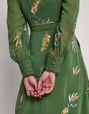 Erin Embroidered Shirt Dress, Green (GREEN), large