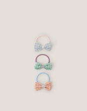 3-Pack Checkered Bow Hair Bands, Multi (MULTI), large