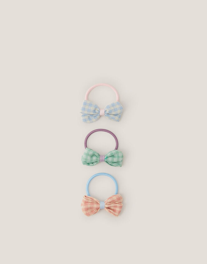 3-Pack Checkered Bow Hair Bands, Multi (MULTI), large
