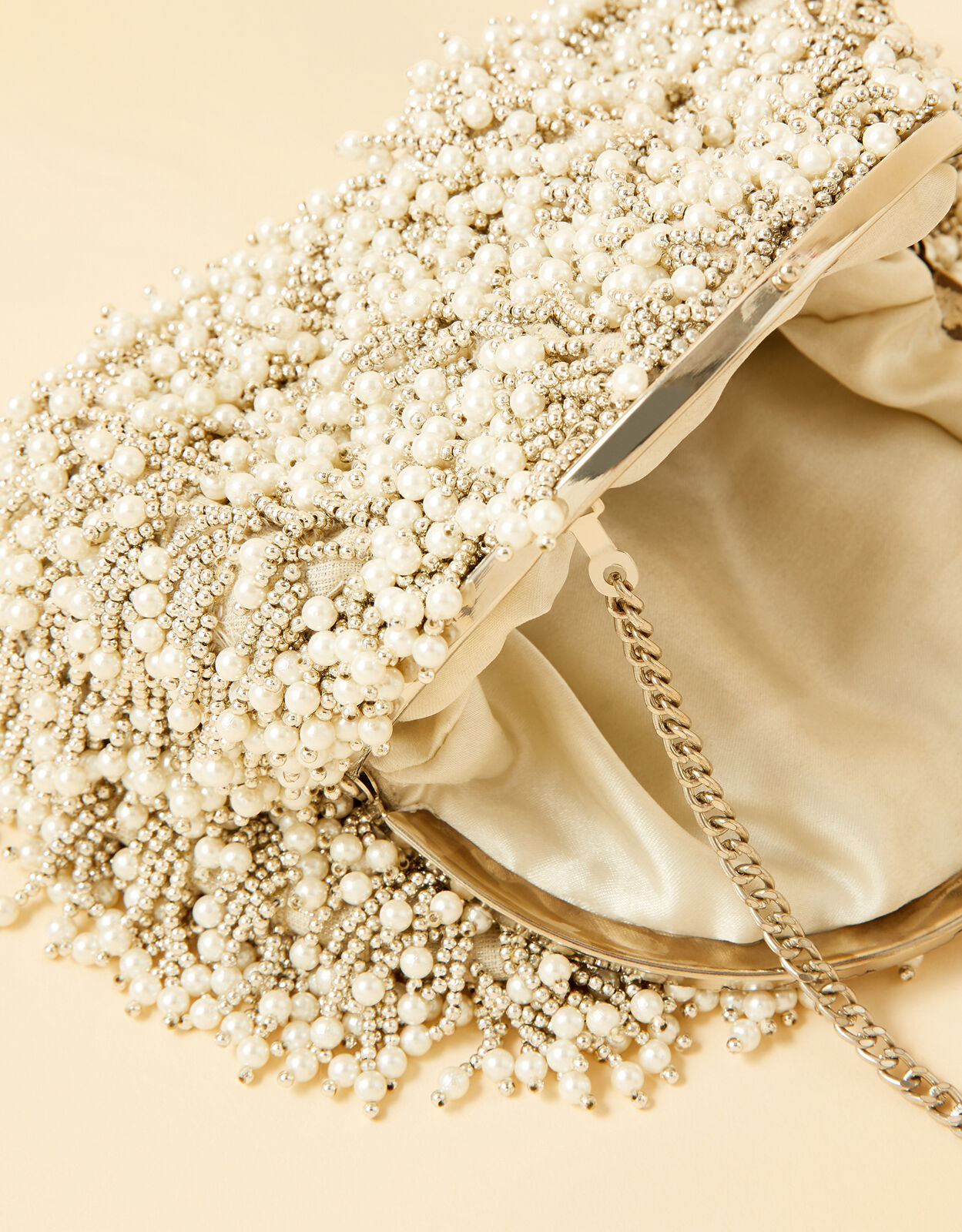 Beaded top evening bag