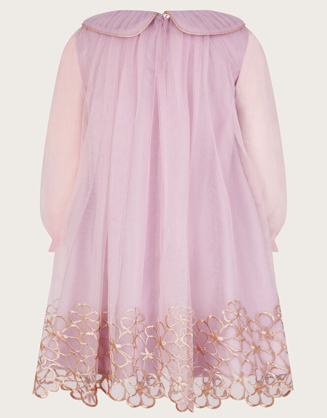 Vanessa Tulle Collar Swing Dress, Pink (PINK), large