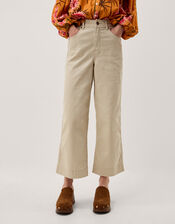 Hallie Regular Cropped Wide Leg Jeans, Natural (ECRU), large