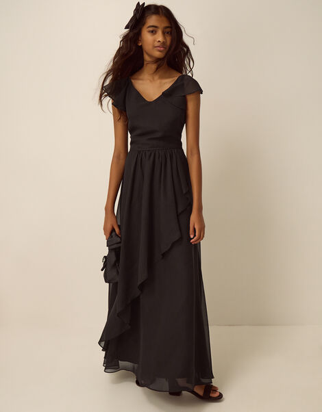 Indi Tie-Back Prom Dress, Black (BLACK), large