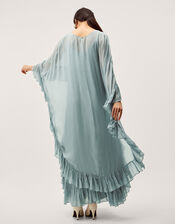 Jodie Ruffle Cape Chiffon Maxi Dress, Blue (PALE BLUE), large
