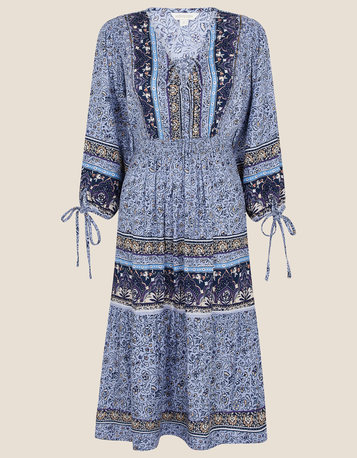 Carmel Printed Dress Blue