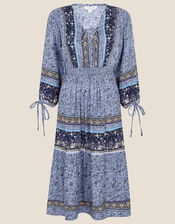 Carmel Printed Dress, Blue (NAVY), large