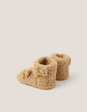 Teddy Bear Slipper Boots, Tan (TAN), large
