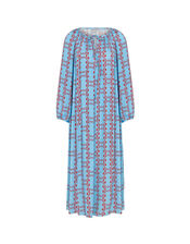 DEEBA Oozie Print Dress, Blue (BLUE), large