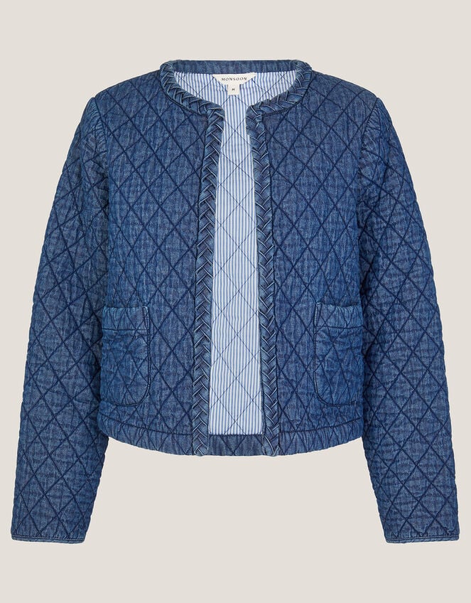 Martha Denim Plait Jacket , Blue (DENIM BLUE), large