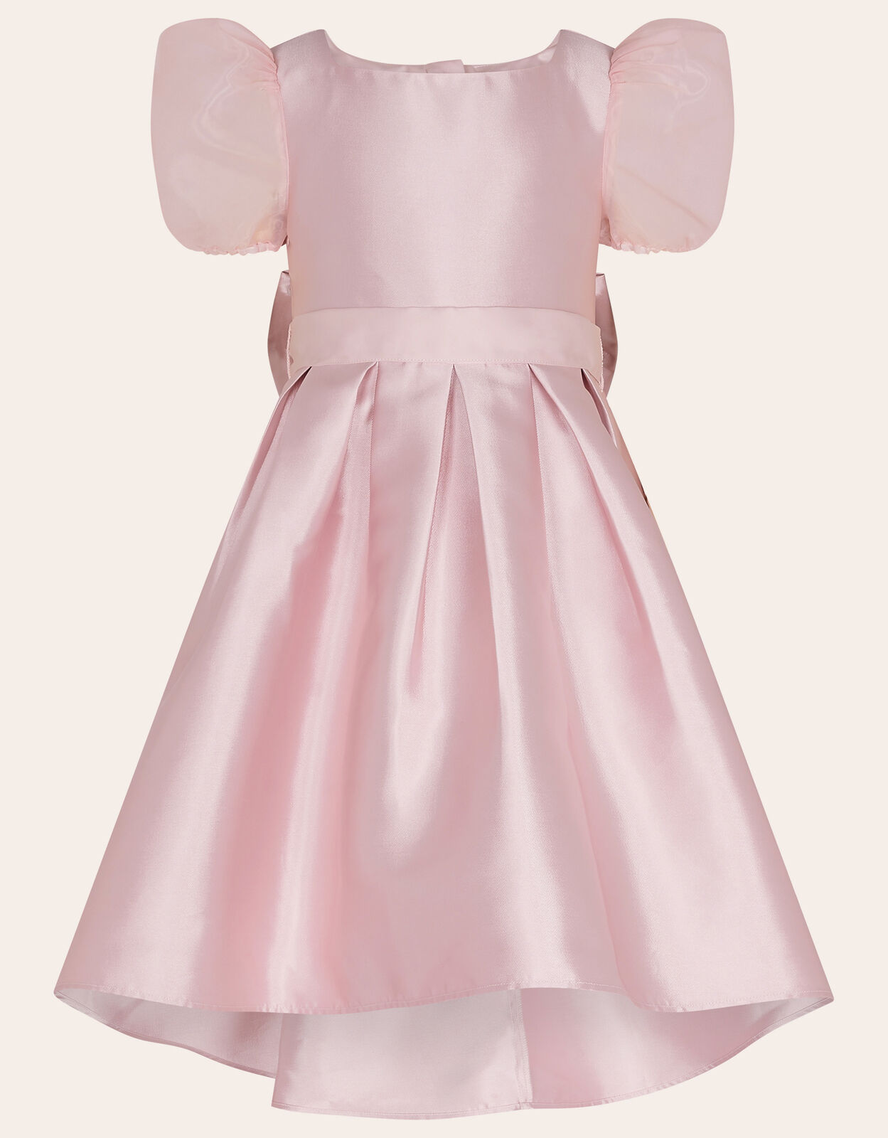 Camilla Duchess Twill Puff Sleeve Dress Pink