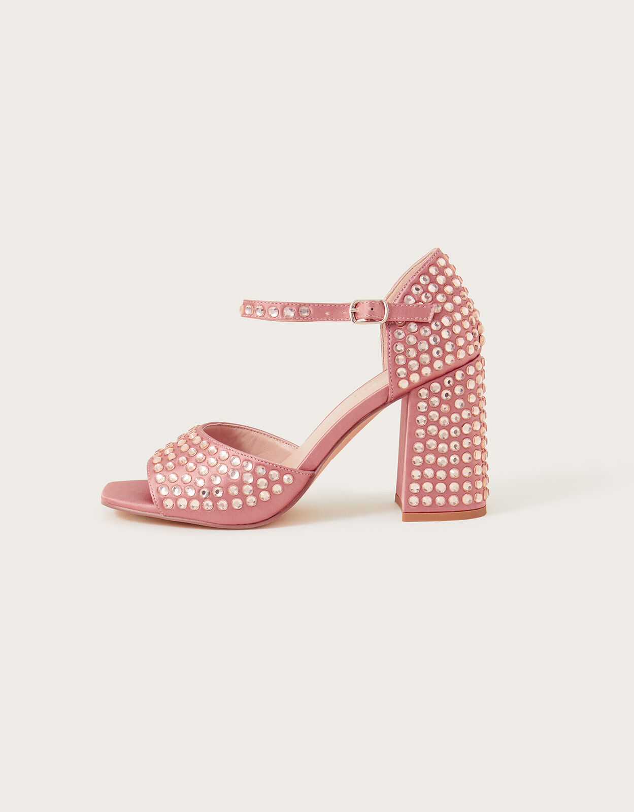 Blush shop embellished heels