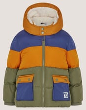 Water-Resistant Colourblock Puffer Jacket, Multi (MULTI), large