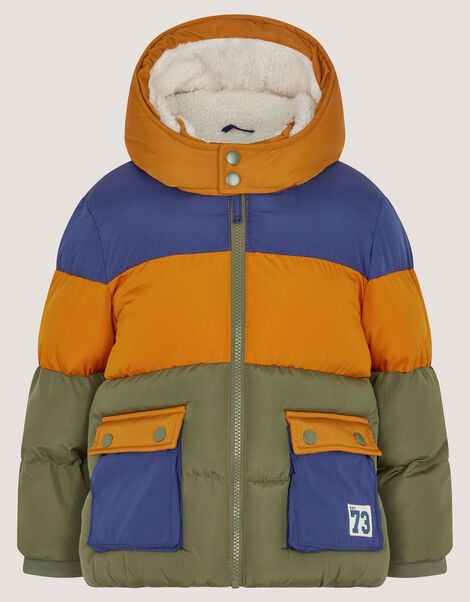 Water-Resistant Colourblock Puffer Jacket, Multi (MULTI), large