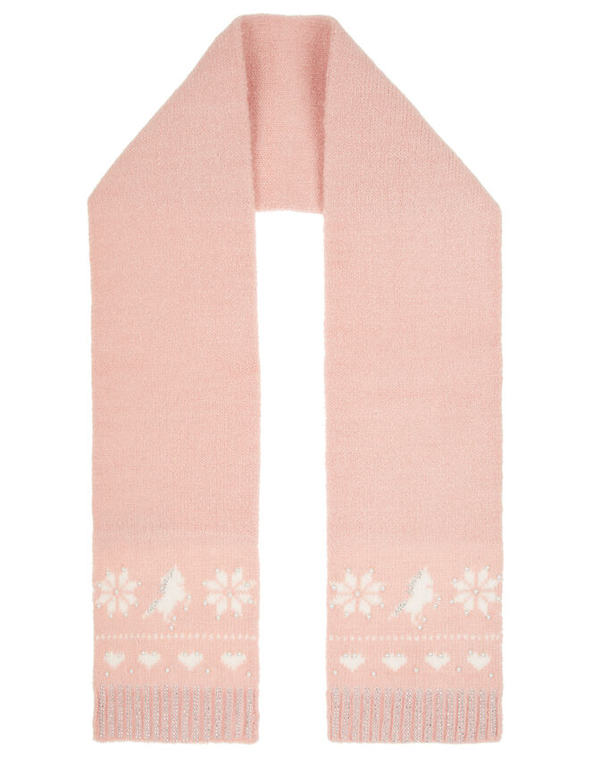 Charlotte Unicorn Sparkle Fair Isle Scarf, , large