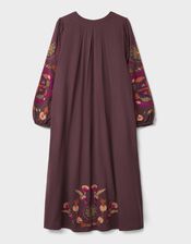 East Preeti Sleeveless Printed Midi Dress, Red (BERRY), large