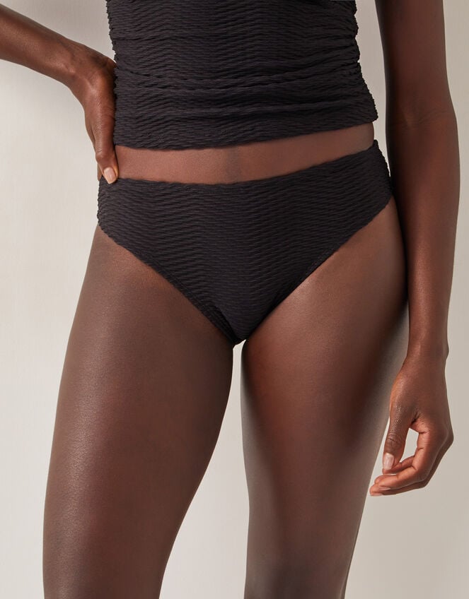 Alicia Rib Bikini Bottoms, Black (BLACK), large