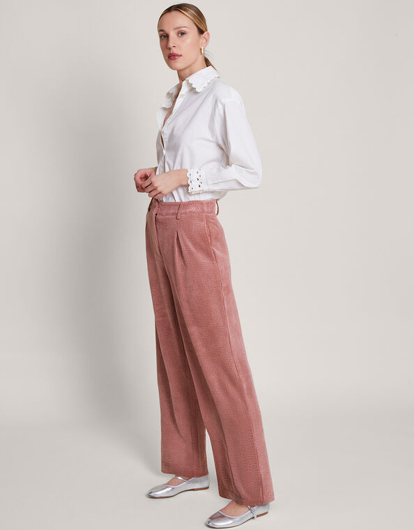 Serena Wide Leg Cord Pants, Pink (SOFT PINK), large