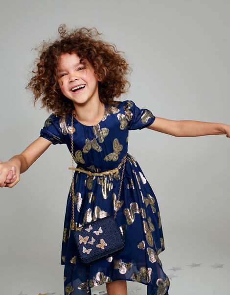 Rosalie Butterfly Dress, Blue (NAVY), large