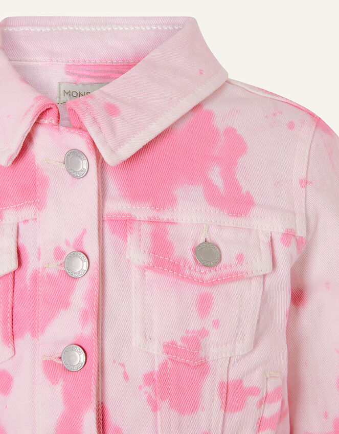 Tie Dye Denim Jacket , Pink (PINK), large