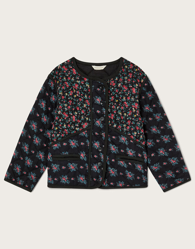Boutique Quilted Floral Print Jacket, Multi (MULTI), large