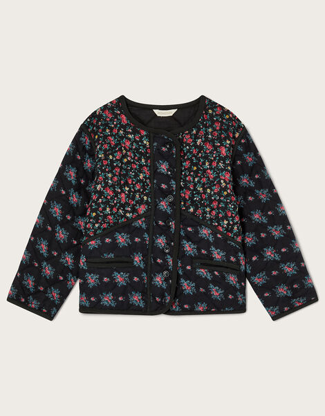 Boutique Quilted Floral Print Jacket, Multi (MULTI), large