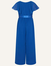 Bonita Flutter Sleeve Jumpsuit, Blue (BLUE), large