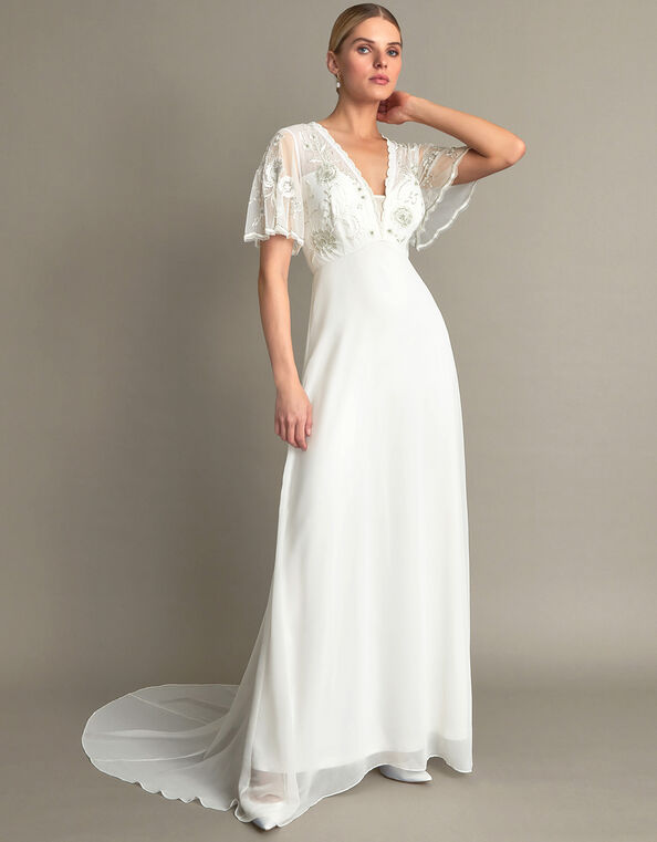 Liz Embroidered Bridal Dress  Ivory, Ivory (IVORY), large
