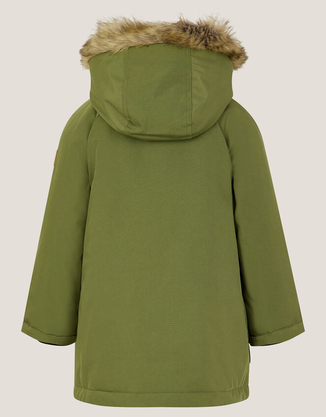 Hooded Parka Coat, Green (GREEN), large