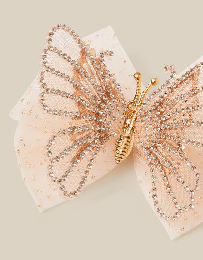 Spring Butterfly Bow Hair Clip, Gold (GOLD), large