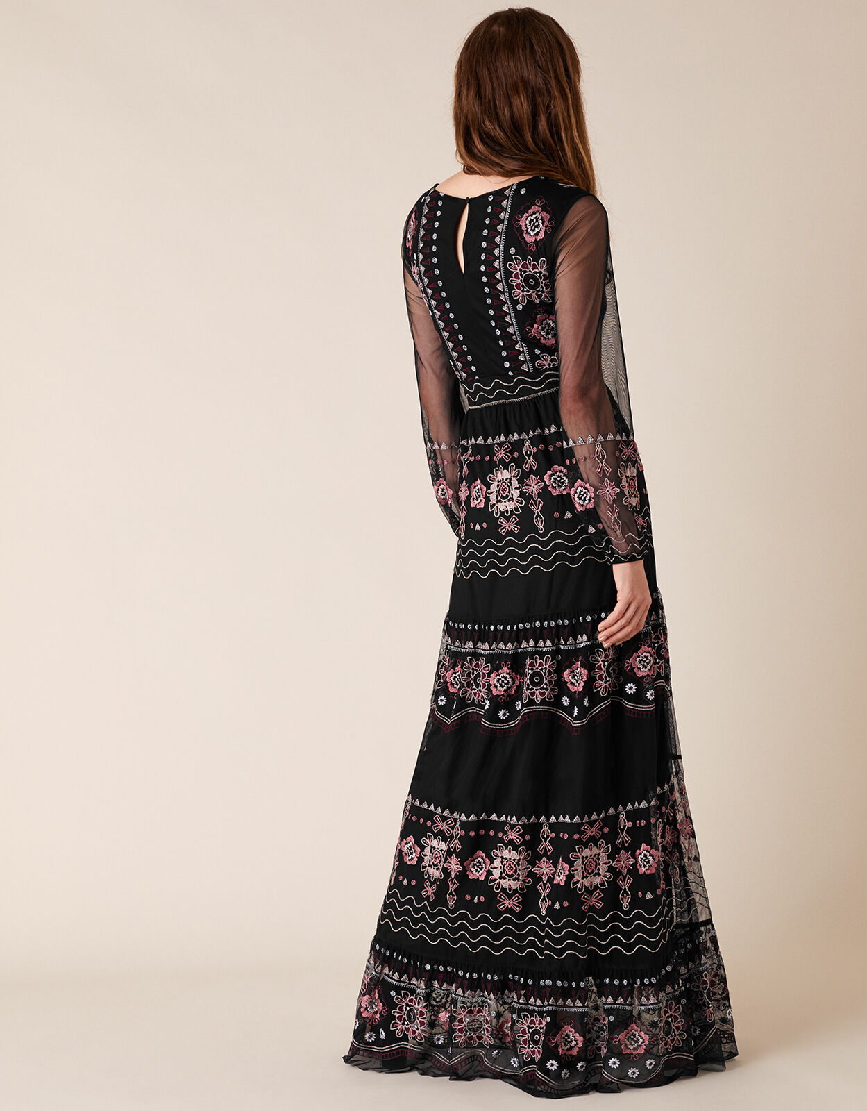 monsoon black evening dress