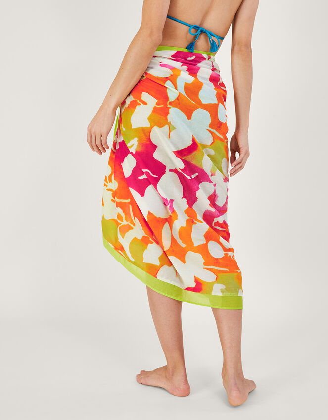 Abstract Floral Sarong, , large