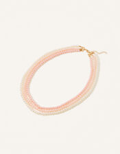 Ombre Pearl Multirow Necklace, , large
