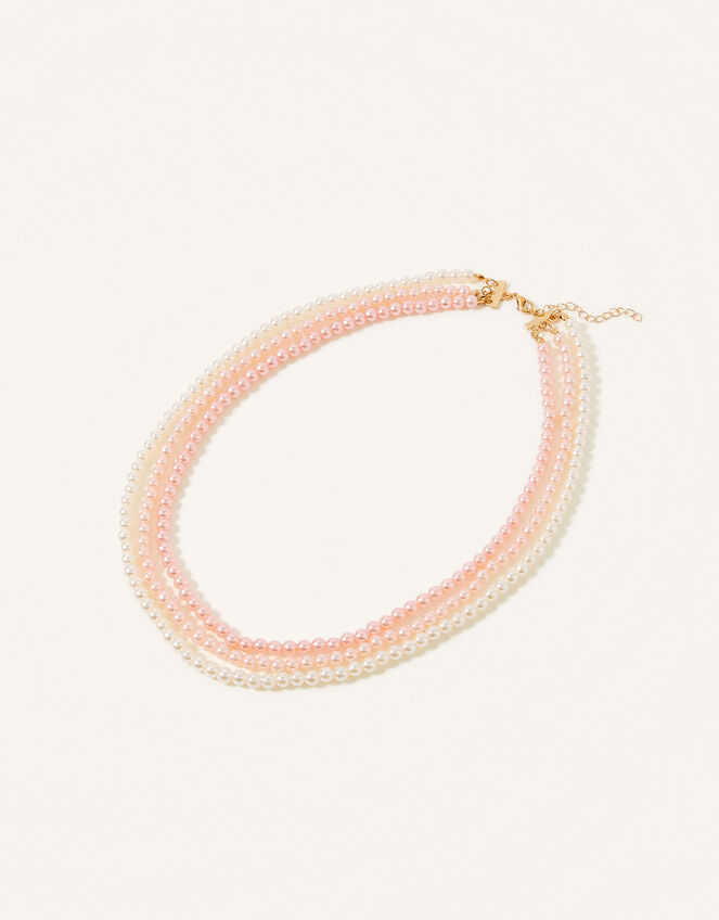 Ombre Pearl Multirow Necklace, , large