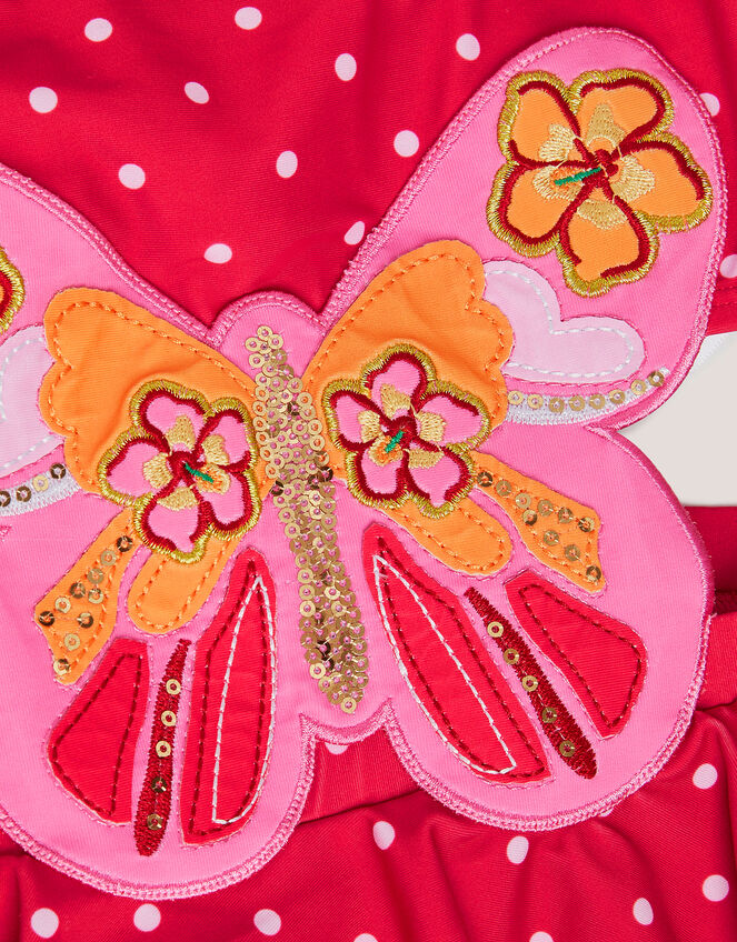 Embellished Butterfly Cut Out Swimsuit, Pink (PINK), large