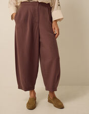 Raina Barrel Trousers, Brown (TOFFEE), large